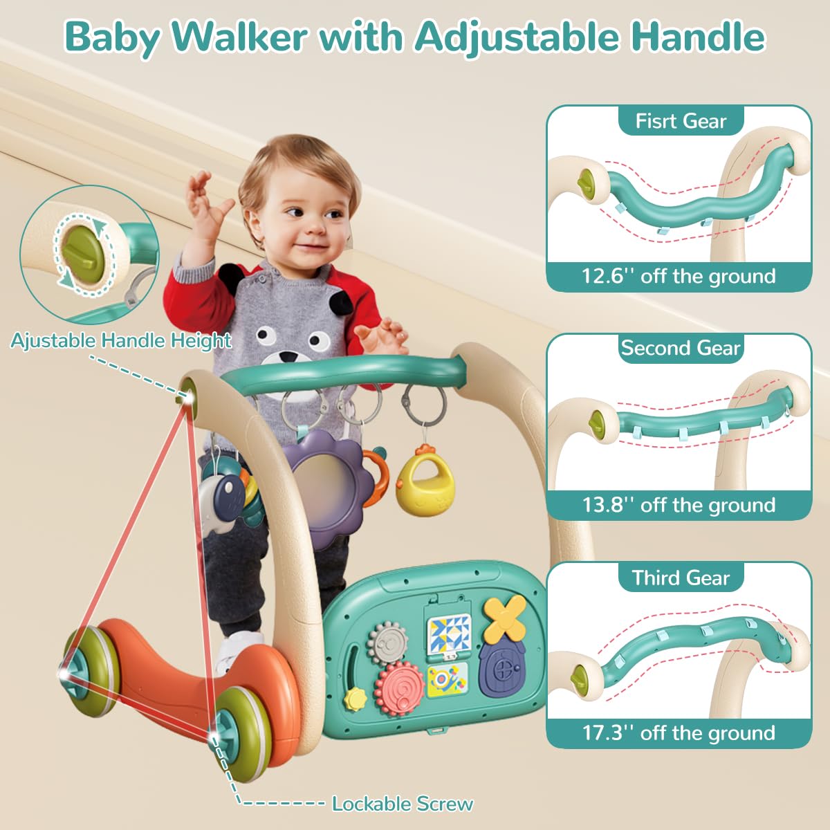 Baby Play Mat Gym with Music Light and Sensory Toys G9211