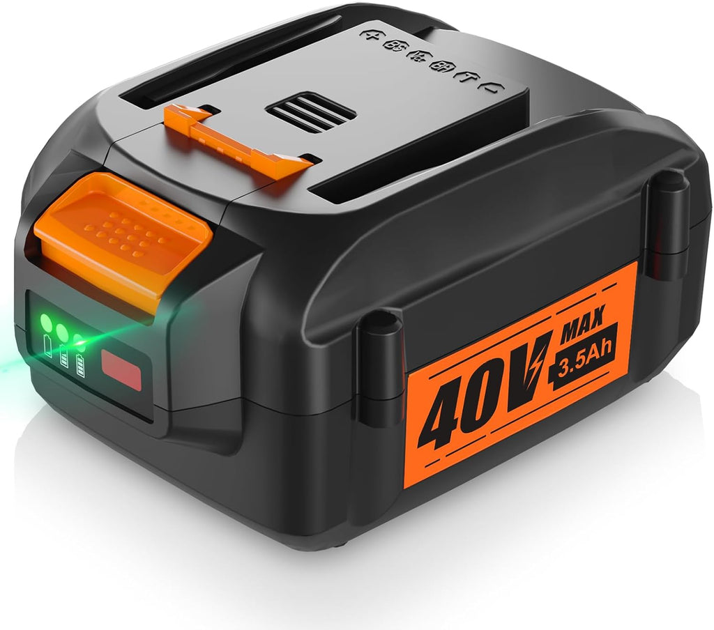 Supowil 40V 3.5Ah WA3580 Replacement for Worx 40V Battery Compatible with Worx 40 Volt Tools WG180 WG280 WG380 WG580 Replacement for Worx 40V Lithium Battery(Not Fit for 2x20V Tools)