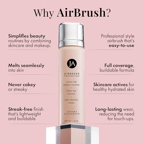Airbrush Foundation 2pc Set with Kabuki Brush for Smooth Radiant Skin C4584