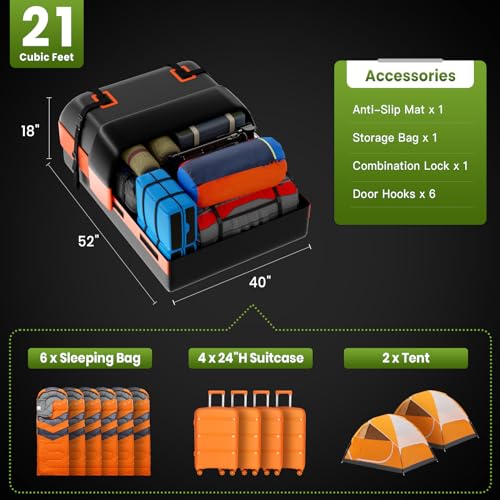 Car Rooftop Cargo Bag Carrier, Waterproof, Anti-Slip, for Vehicles with or without Rack A634