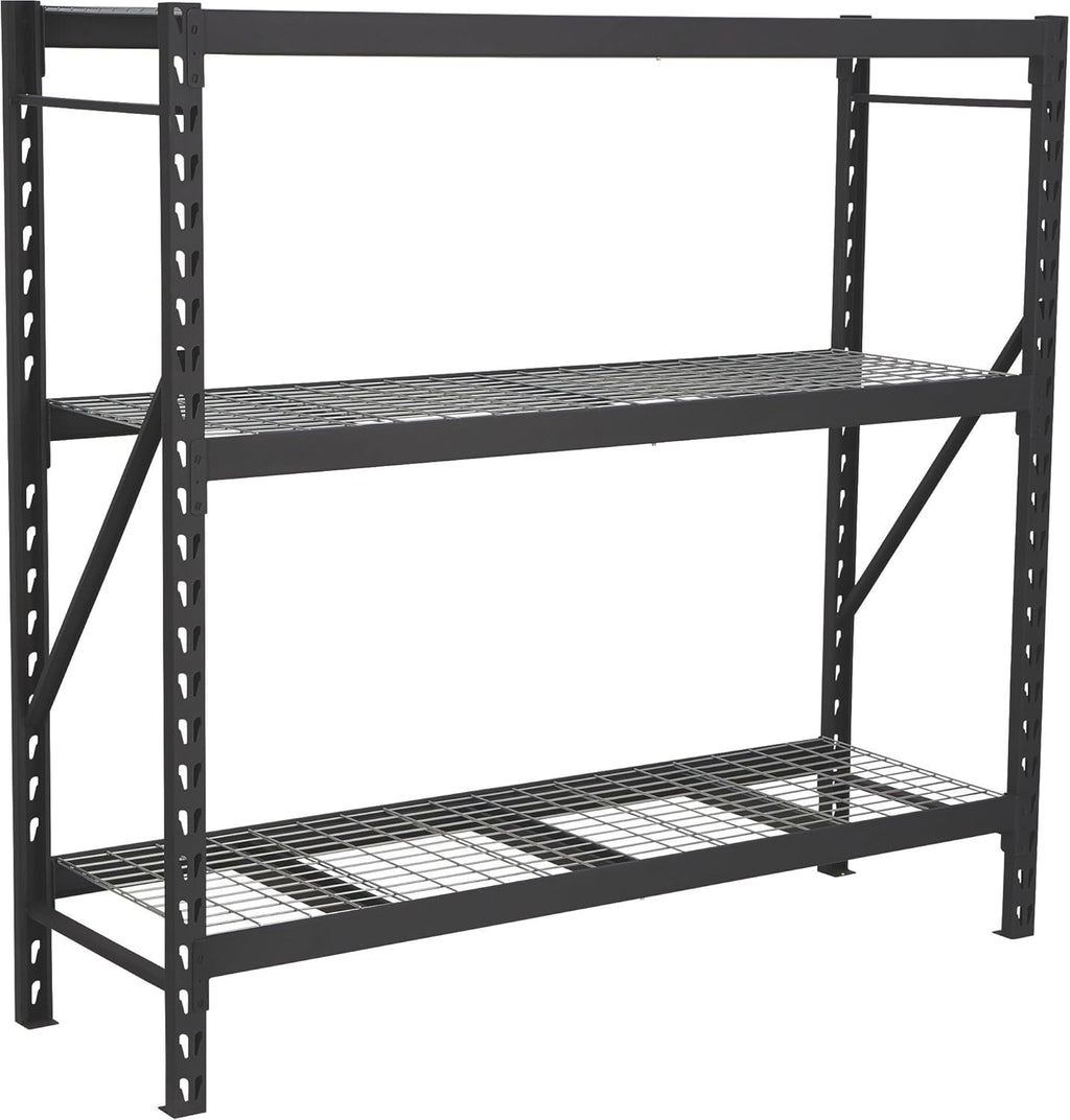 Industrial Shelving Rack, 3-Tier Steel Storage Shelves, 2000-Lb Capacity X80821