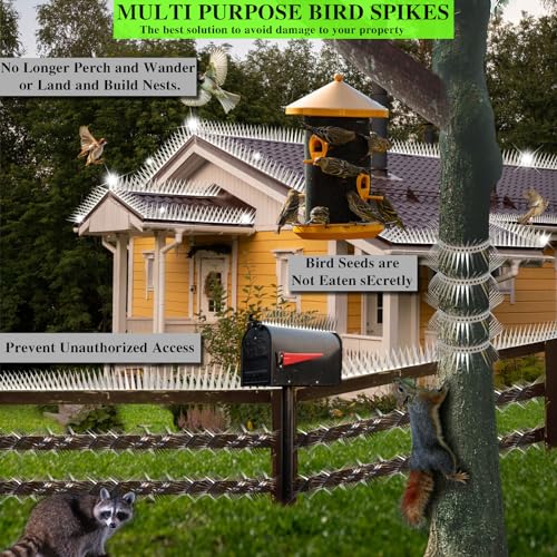 Bird Spikes for Bird Feeder Poles and Fences, 40 Inches T968