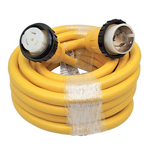 Parkworld Marine/Generator 3-Prong 50A 125V NEMA SS1-50 Extension Cord, Shore Power 50 AMP SS1-50P to SS1-50R (75FT)