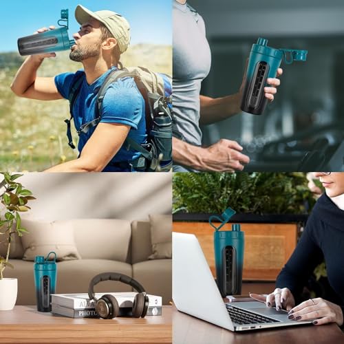 28 oz Stainless Steel Protein Shaker Bottle with 2 Shaker Balls M989221