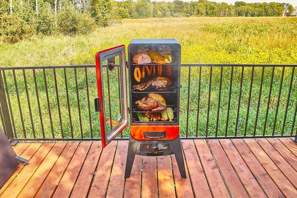 Vertical LP Gas Smoker, Red B536