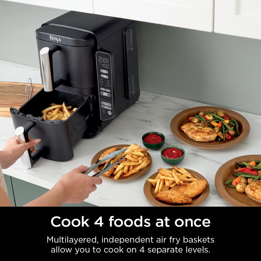 DoubleStack 2-Basket Air Fryer, 8 QT, 6-in-1, Black Z2104