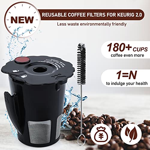Reusable Coffee Pods Filter with Cleaning Brush, Pack of 2 E48034