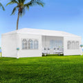 Wedding Party Tent 10x20 Outdoor Gazebo, White Canopy with Removable Sidewalls, Outdoor Waterproof Sun Shade Canopy Tent for Patio Backyard Garden Party Wedding Event Tent, 6 sides