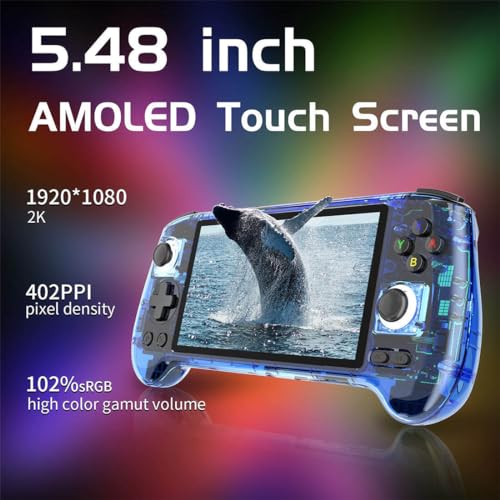 Handheld Game Console with 8000+ Games, 5.48-inch AMOLED Screen, Android 13 W371697