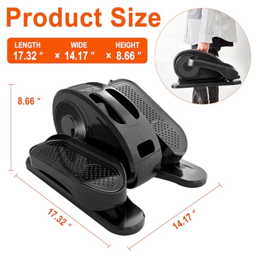 Under Desk Elliptical Machine, Mini Leg Exerciser for Seniors Adults Teens P14534