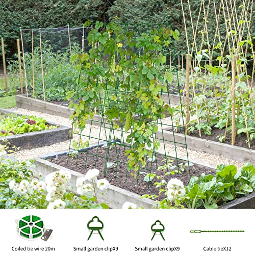 Cucumber Trellis A-Frame for Climbing Plants and Flowers D898369