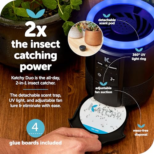Indoor Insect Trap with UV Light Fan Powered for Fruit Flies, Gnats, Moths E659