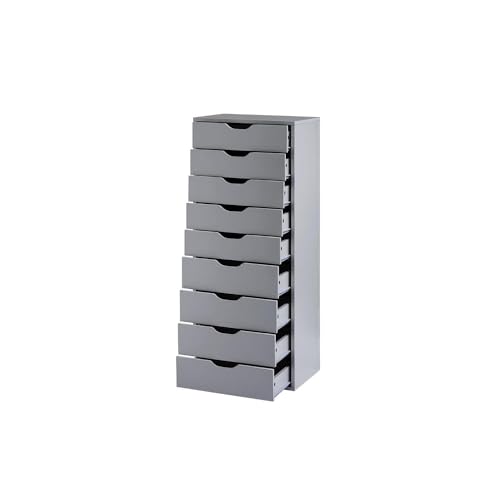 9 Drawer Chest Wood Storage Dresser Cabinet for Bedroom Office Y67824