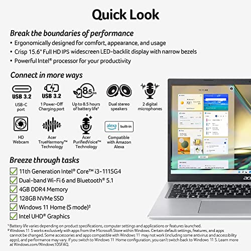 15.6" FHD Slim Laptop, 11th Gen Intel Core i3, 20GB RAM, 512GB SSD K4944