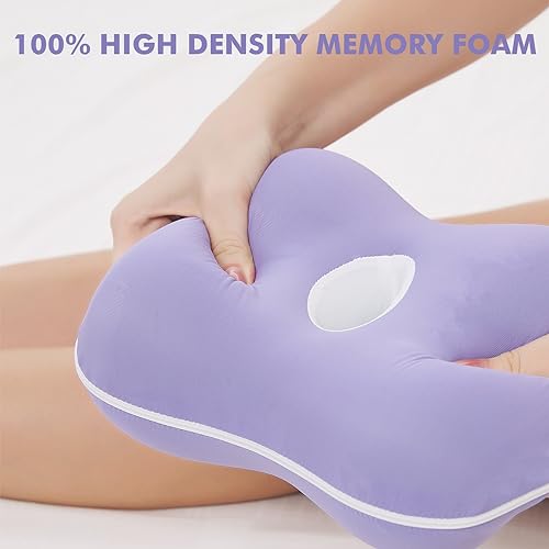 Memory Foam Knee Pillow for Side Sleepers with Cooling Cover D247081