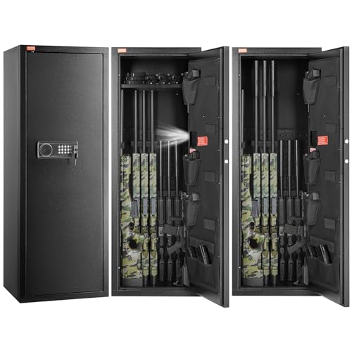 VEVOR Rifles Gun Safe, Rifle Safe with Lock & Digital Keypad, Quick Access Tall Gun Storage Cabinet with Removable Shelf, Rifle Cabinet for Home Rifle and Shotguns