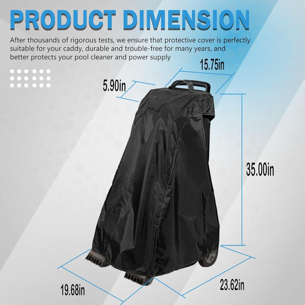 Swimming Pool Cleaner Caddy Cover, Oxford 330D Fabric, Waterproof, All-Season Protection I273745