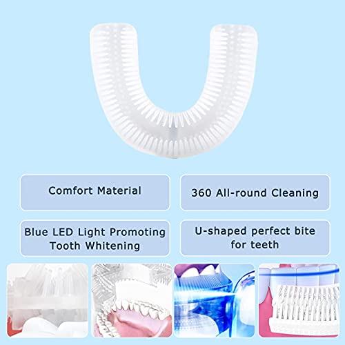 U Shaped Ultrasonic Electric Toothbrush for Adults, 360° Whole Mouth Cleaning E21437
