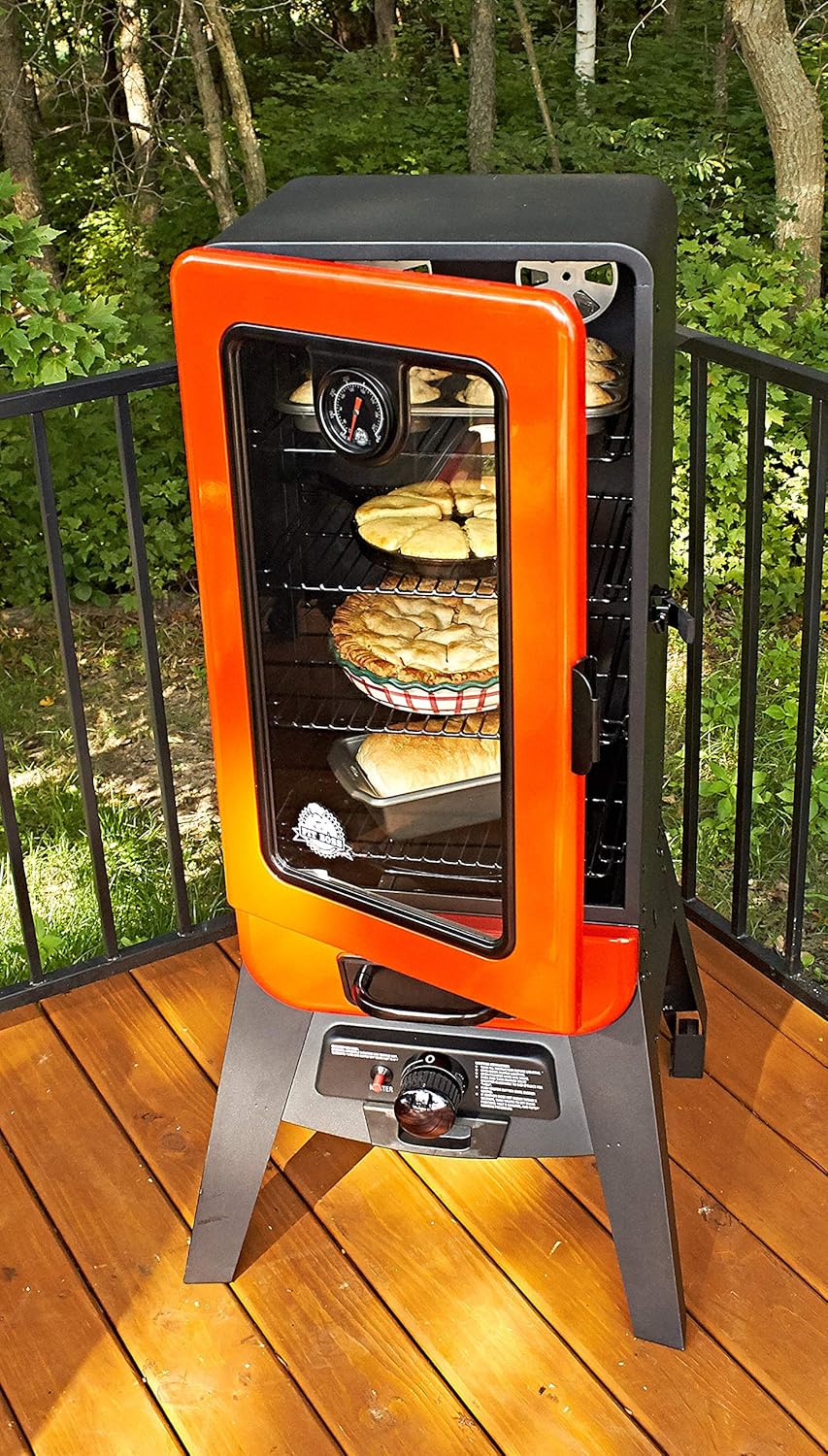 Vertical LP Gas Smoker, Red B536