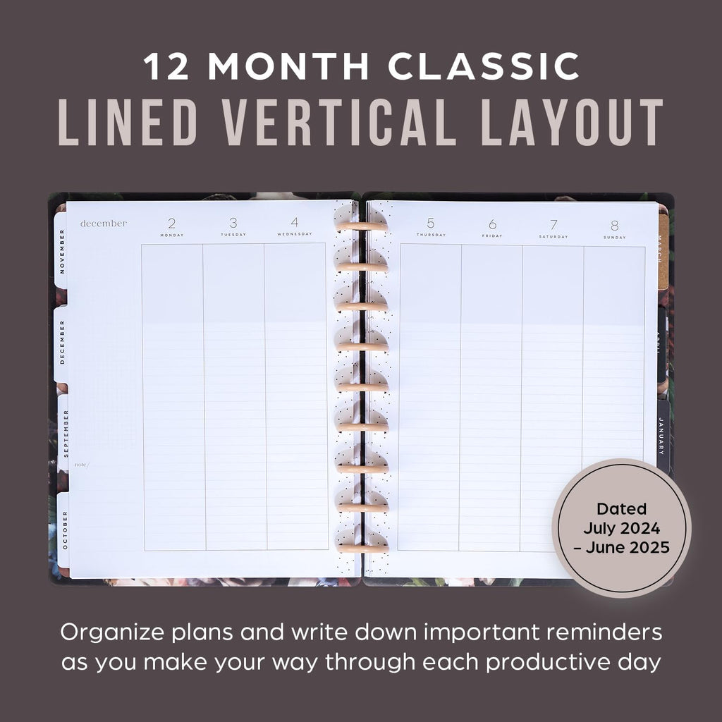 Disc-Bound 12-Month Academic Planner, Daily and Monthly, Classic Size, Vertical Layout, 7" x 9 1/4" X91475