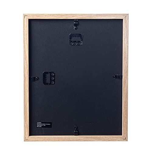 11" x 11" Dark Oak Wooden Shadow Box Frame with Tempered Glass and Felt Back I172