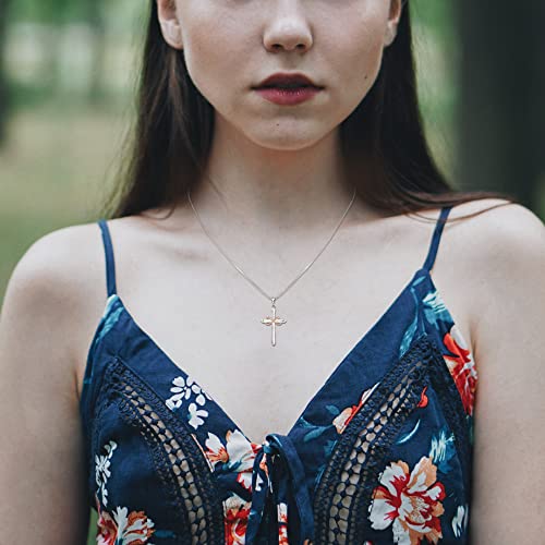 Cross Necklace for Women 925 Sterling Silver Pendant Q267