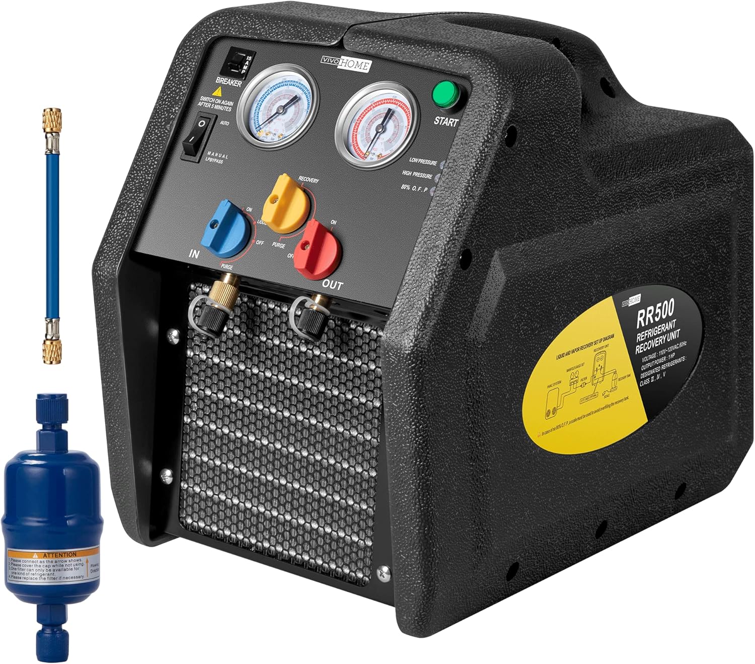 Portable Refrigerant Recovery Machine Dual Cylinder K781