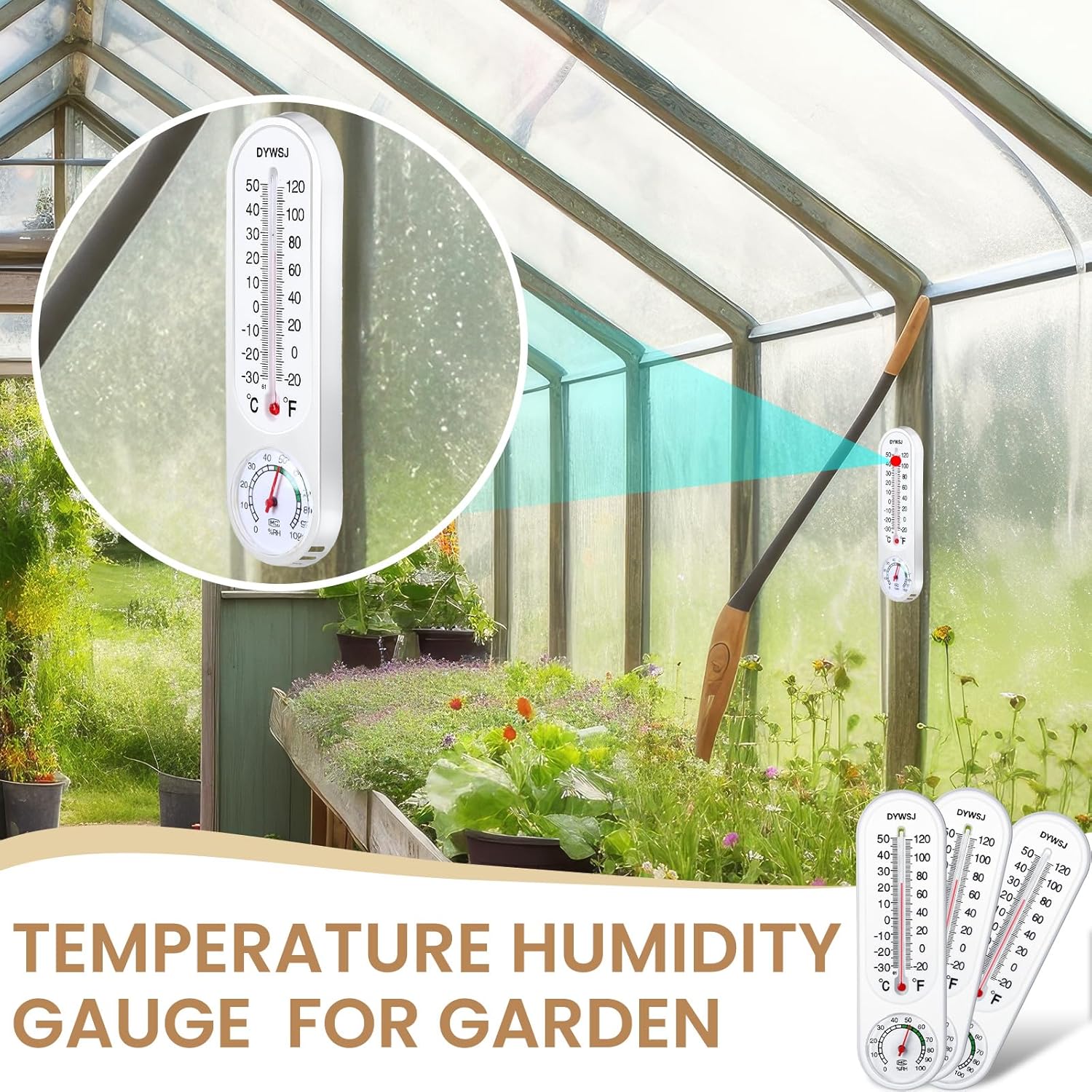 Indoor/Outdoor Thermometer Hygrometer with Celsius/Fahrenheit S320436