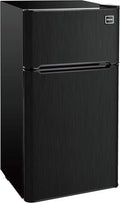 RCA RFR469 2 Door Refrigerator/Freezer, 4.6 cu ft, Black Stainless Steel, Gunmetal