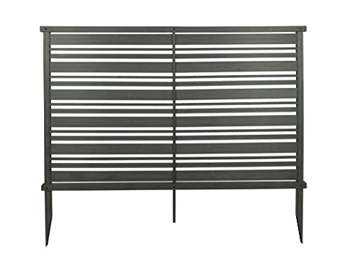 Outdoor Privacy Fence Screen 4 ft H x 5.3 ft W, Charcoal, 2 Panels W932498