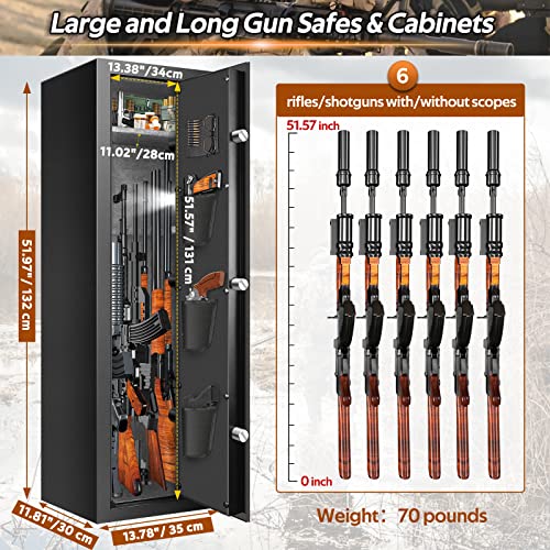 Fire Resistant Rifle Gun Safe with Removable Shelf for Home N958808