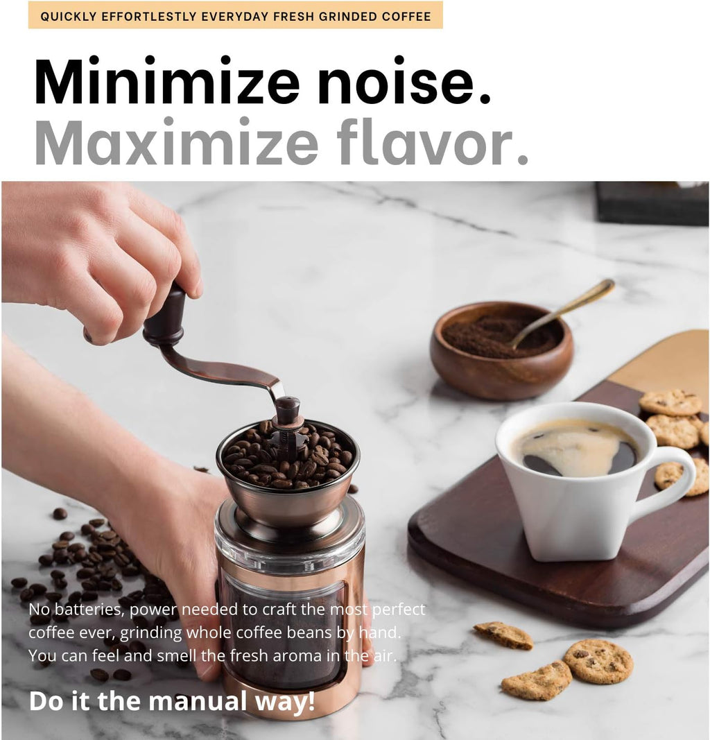 Manual Coffee Grinder with Adjustable Settings for French Press, Espresso N90489