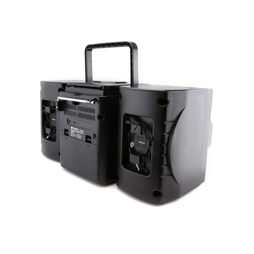 Portable CD Player Boombox with Cassette, AM/FM Radio, MP3, AUX and Detachable Speakers A977240