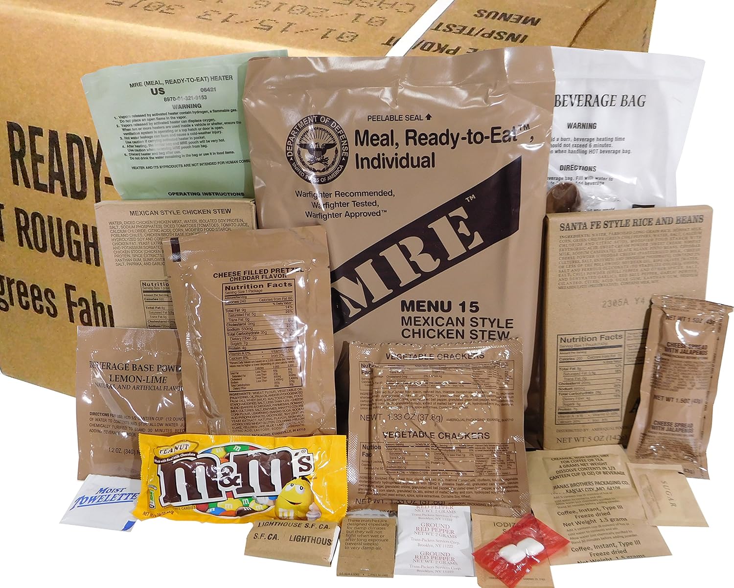 MREs Meals Ready-to-Eat Box B, Menus 13-24 A5070