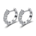 ZYI Moissanite Hoop Earrings,huggie Earrings for Women Men,D-E VVS1Simulated Diamond Moissanite Earrings,Sterling Silver Earrings Plated 18K White Gold for Wedding Jewelry,birthday,holiday gifts