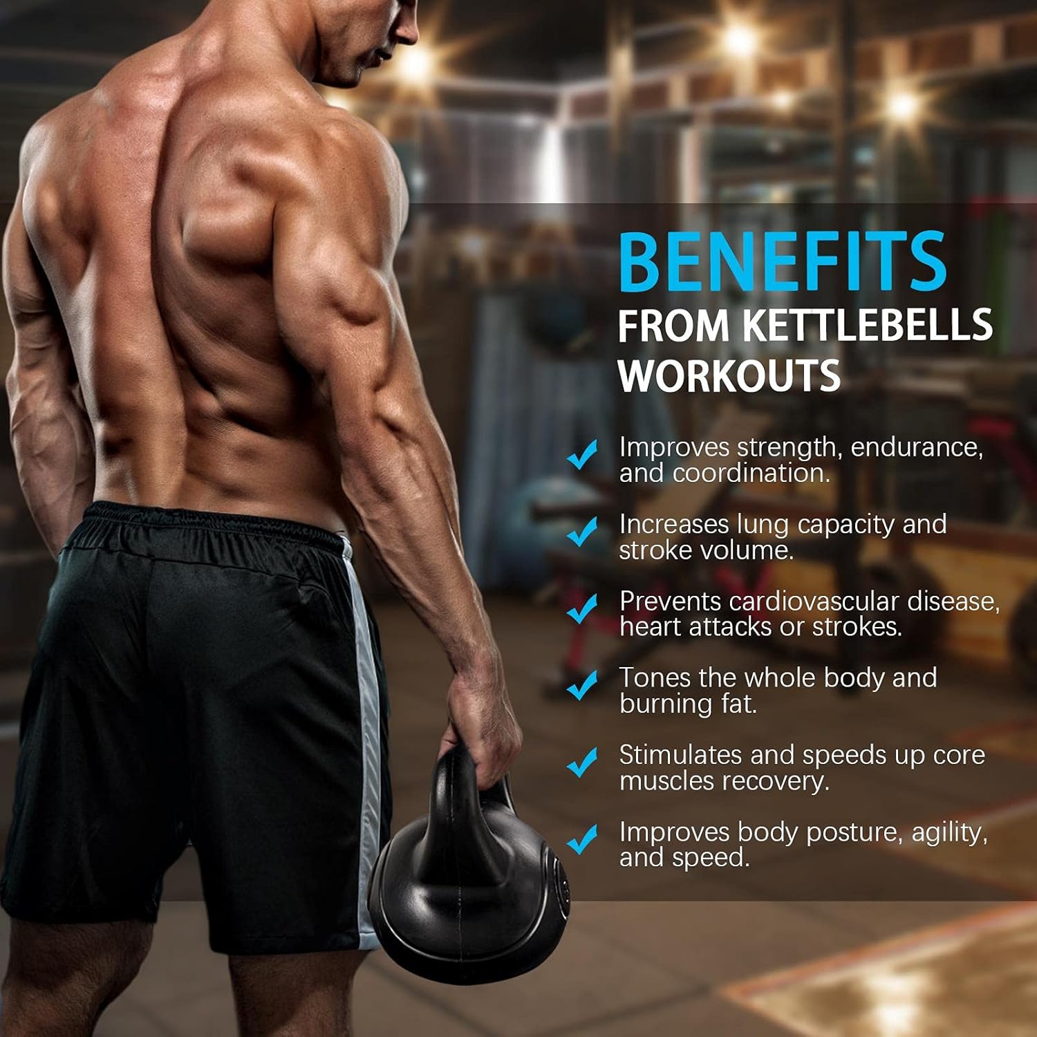 Kettlebell Weights for Home Gym Strength Training N71934