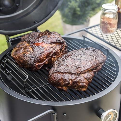 Barrel Drum Smoker with Porcelain Coated Steel, 630 Sq In Cooking Surface E456834
