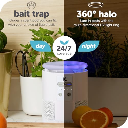 Indoor Insect Trap with UV Light Fan Powered for Fruit Flies, Gnats, Moths E659