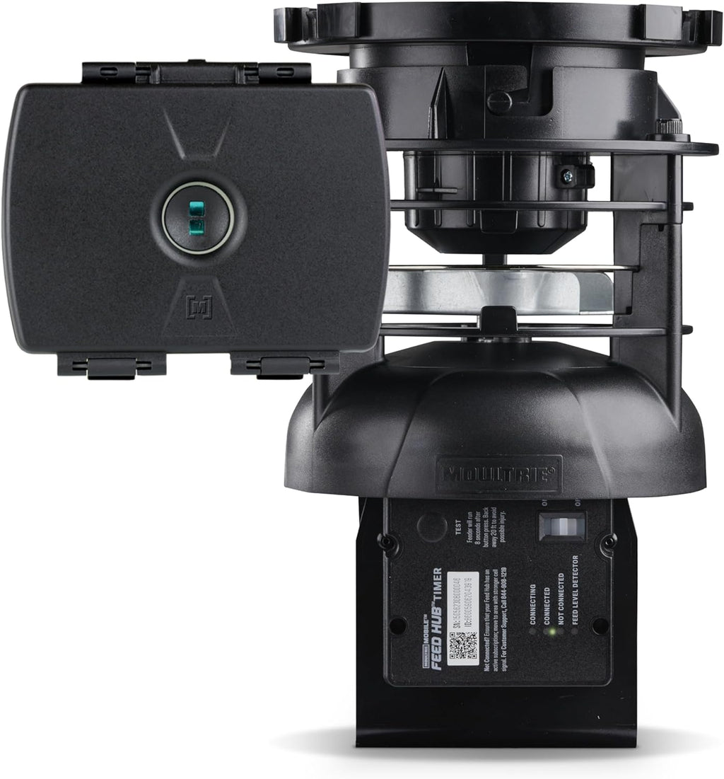 Moultrie Feed Hub Kit - Pro Hunter 2 Cellular Feeder Kit - Cellular Feeder System with Feed Level Detector and Spincast Spreader - Universal Fit for Most Spincast Wildlife Feeder Hoppers