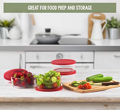 2 Cup Glass Food Storage Containers (6 Pack), Dishwasher Freezer & Oven Safe L2167