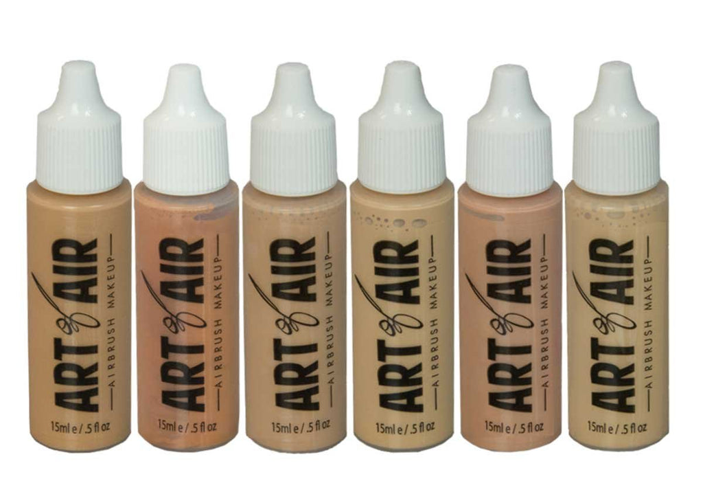 Airbrush Makeup System 6pc Foundation Set with Blush, Bronzer, Shimmer and Primer X5480