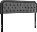 Tufted Upholstered Headboard Full Size,Bed Headboards for Adjustable Head Boards Mid Century Modern Velvet Head Board Bedroom Free Standing Fabric Stand Alone (Grey,55.7"*45")