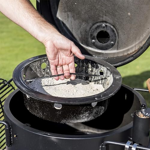 Barrel Drum Smoker with Porcelain Coated Steel, 630 Sq In Cooking Surface E456834