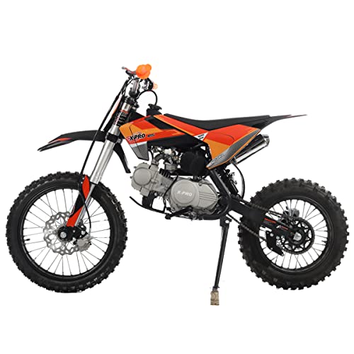 X-PRO X9 125cc Dirt Bike Pit Bike Adults Dirt Pit Bike 125 Dirt Bike Dirt Pitbike,Big 17"/14" Tires! (Factory Package, Red)