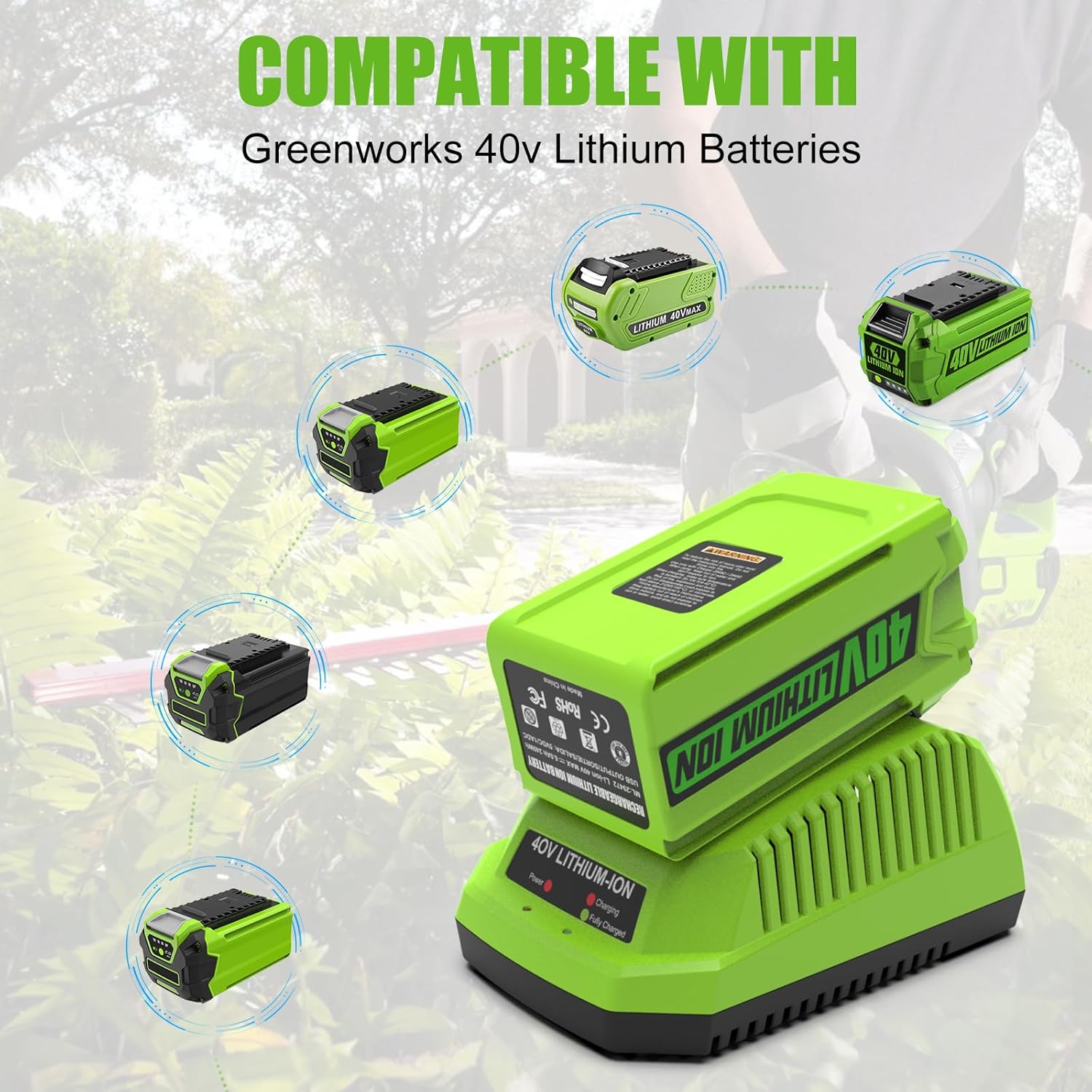 40V Lithium-Ion Battery Charger for G-MAX 40V Battery I7595