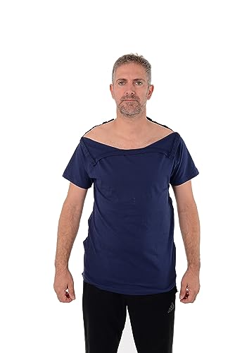 Post Surgery Shoulder Recovery Shirt with Snap Open Design S45378