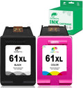 COLORETTO 61XL Ink Cartridges for Envy 4500 4502 5530 5534 OfficeJet 4630 4635 Deskjet 1510 1512 2540 3050 3510 Printers as Replacement of HP 61 XL hp61 hp61xl hp Ink 61 (1 Black, 1 Color) Combo Pack