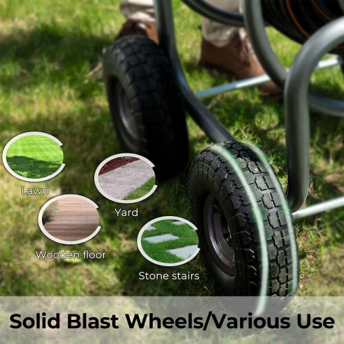 Hose Reel Cart with Wheels, Heavy Duty, 250-Feet Capacity Y8639