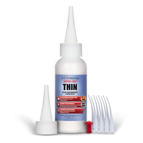 Thin, Medium, Thick CA Glue with Activator Bundle for Woodworking, Hobby Models, 3D Printing C426