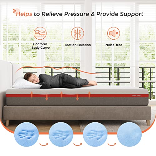 King Size 10 Inch Cooling Gel Memory Foam Mattress in a Box T804553